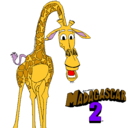 Dibujo Madagascar 2 Melman pintado por tobias