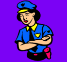 Dibujo Mujer policía pintado por 0an4e3asggr