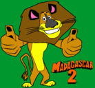 Dibujo Madagascar 2 Alex pintado por toti