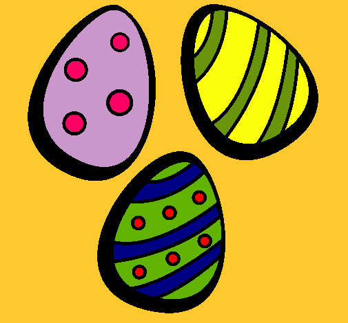 Dibujo Huevos de pascua IV pintado por vctoria