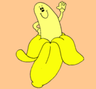Dibujo Banana pintado por banano