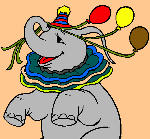 Elefante con 3 globos