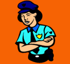 Dibujo Mujer policía pintado por jeri