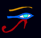Dibujo Ojo Horus pintado por mariora2