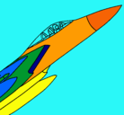 Dibujo Avión de caza pintado por juadi