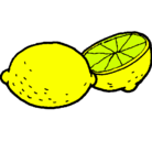 Dibujo limón pintado por valex