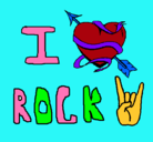 Dibujo I love rock pintado por yulisa09