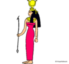Dibujo Hathor pintado por cleopatra