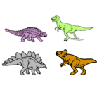 Dibujo Dinosaurios de tierra pintado por maguel