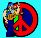 Dibujo Músico hippy pintado por fernandobu