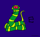 Dibujo Serpiente pintado por dife