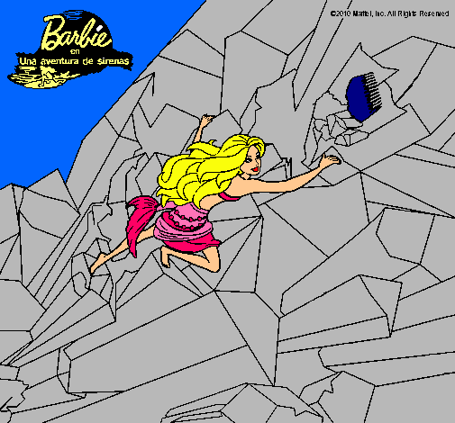 Dibujo Barbie escalando pintado por justincita