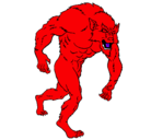 Dibujo Hombre lobo pintado por averiolkj