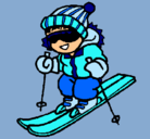 Dibujo Niño esquiando pintado por gffhkddddddd