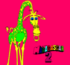 Dibujo Madagascar 2 Melman pintado por ytres