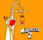 Dibujo Madagascar 2 Melman pintado por wilmer