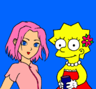Dibujo Sakura y Lisa pintado por lidithu