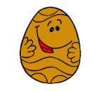 Dibujo Huevo de pascua feliz pintado por pascuero