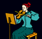 Dibujo Dama violinista pintado por fresi