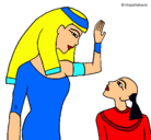 Dibujo Madre e hijo egipcios pintado por gdgh