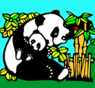 Dibujo Mama panda pintado por xdcd