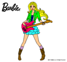 Dibujo Barbie guitarrista pintado por julia7894