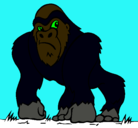 Dibujo Gorila pintado por cristopher