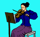 Dibujo Dama violinista pintado por MIMINENA