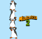 Dibujo Madagascar 2 Pingüinos pintado por arielito