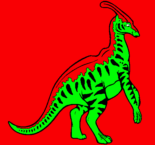 Parasaurolofus con rayas