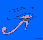 Dibujo Ojo Horus pintado por alfo