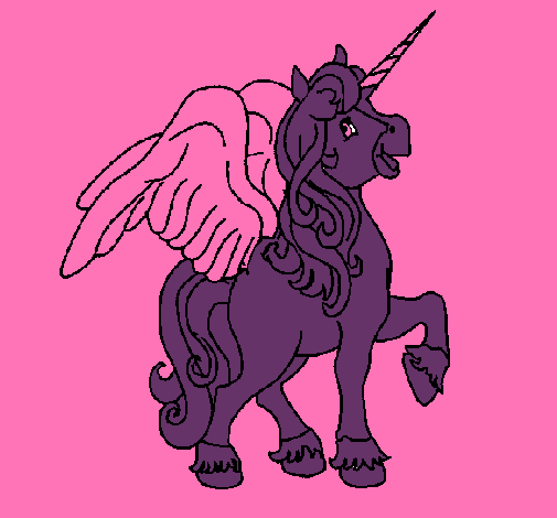 Unicornio con alas