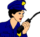 Dibujo Policía con el walkie pintado por omar-7