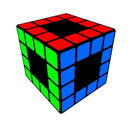 Dibujo Cubo de Rubik pintado por quiquepuig