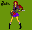 Dibujo Barbie guitarrista pintado por sann