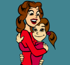 Dibujo Madre e hija abrazadas pintado por Valentina_