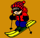 Dibujo Niño esquiando pintado por pazmi