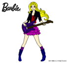 Dibujo Barbie guitarrista pintado por  iara316