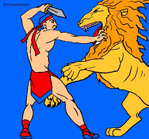 Gladiador contra león