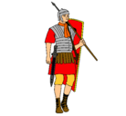 Dibujo Soldado romano pintado por cesarguerra