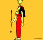 Dibujo Hathor pintado por ccmc98