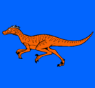 Dibujo Velociraptor pintado por t-rex