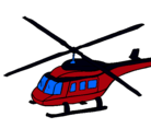 Dibujo Helicóptero  pintado por aviones