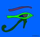Dibujo Ojo Horus pintado por alfoo