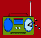 Dibujo Radio cassette 2 pintado por gifyrkturh