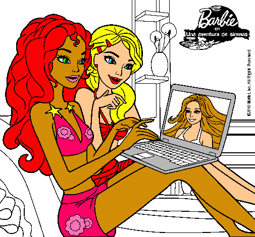 Barbie chateando