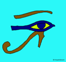 Dibujo Ojo Horus pintado por elenalb
