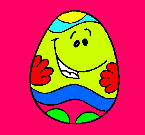 Dibujo Huevo de pascua feliz pintado por kathitha