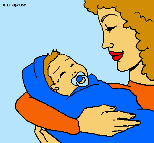 Dibujo Madre con su bebe II pintado por JEPALMA