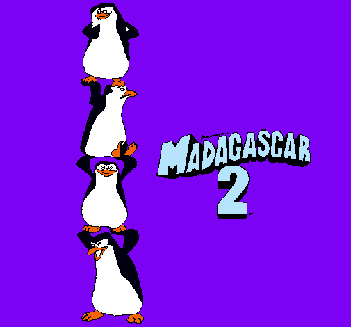 Dibujo Madagascar 2 Pingüinos pintado por Natytax125